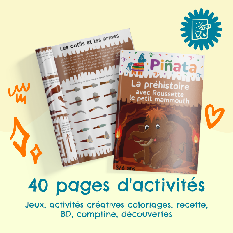 Magazine 3-6 ans la préhistoire avec Roussette la mammouth (n°5)