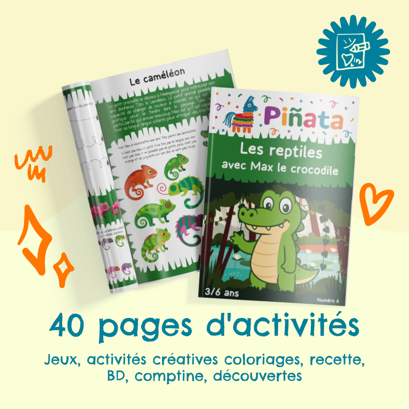 Magazine 3-6 ans les reptiles avec Max le crocodile (n°6)